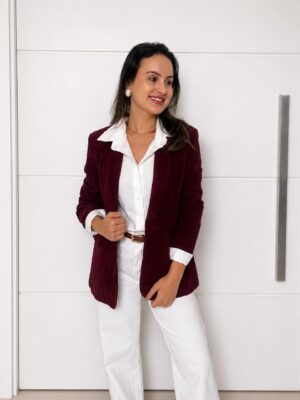 Blazer Cotelê Marsala