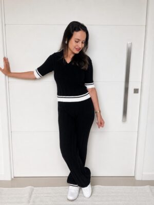 Conjunto Tricô Manga Curta